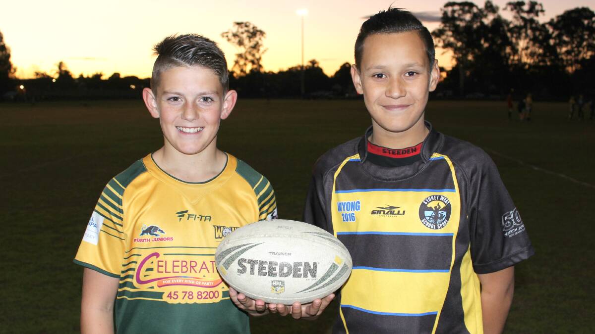 Billy Scott and Vena Patuki-Case were picked for the under-12s NSW School Boys team. Picture: Conor Hickey