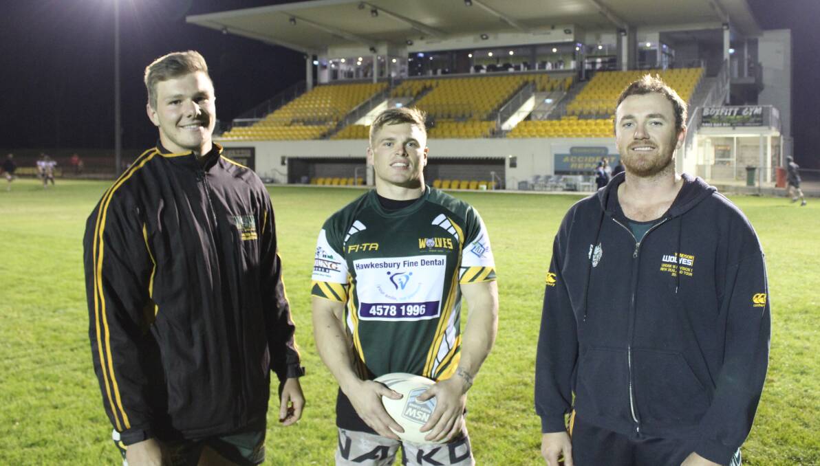 LOCAL JUNIORS: Windsor Wolves players Eton Lindsay, Kain Howarth and Kieran Croft all came through the club's junior ranks. Picture: Conor Hickey