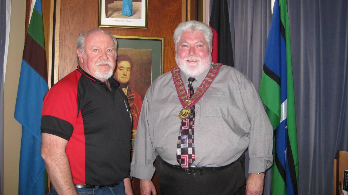 Deputy Mayor Warwick Mackay with Mayor Kim Ford on the night their positions were confirmed. Picture: Roderick Shaw