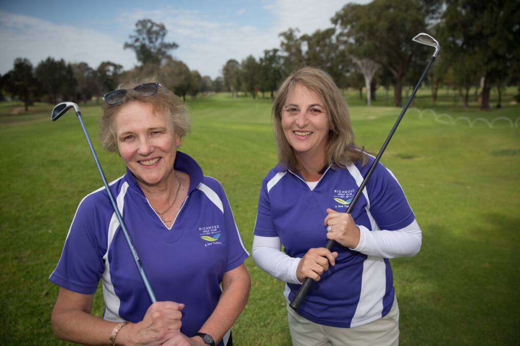 HAPPY TO HELP: Richmond Golf Club's Joy Larcombe and Marija Barclay. Picture: Geoff Jones