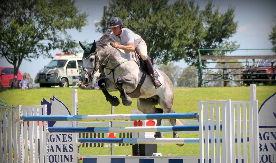 Chris Chugg atop Cassiago at the Sydney Showjumping Club. Picture: Christine Johnson