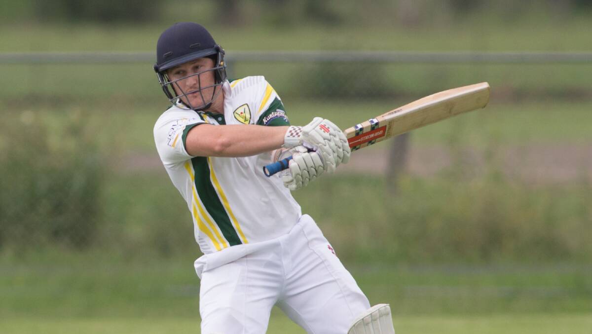 WELL BATTED: Luke Holden made 81 runs for Schofields, helping the club defeat Bligh Park to win the second grade premiership. Picture: Geoff Jones