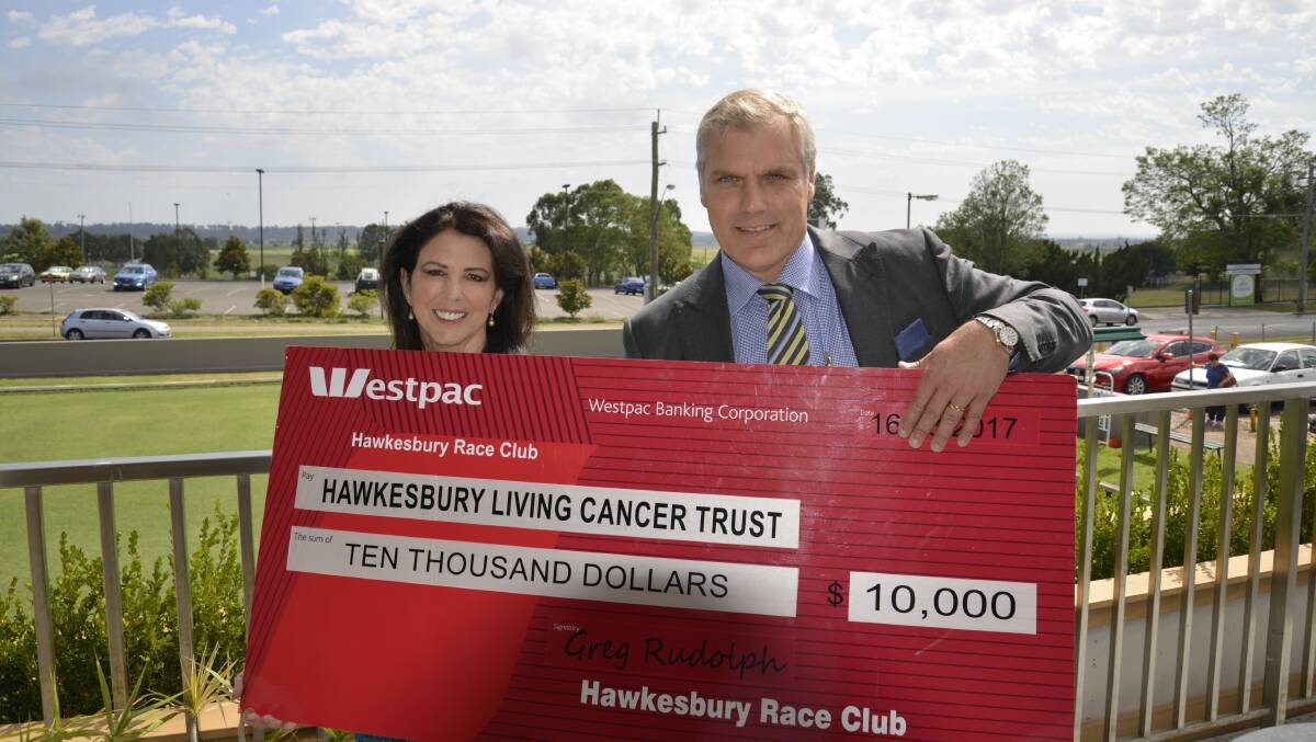 Richmond Club CEO Kimberley Talbot with Hawkesbury Race Club CEO Greg Rudolph. Picture: Conor Hickey