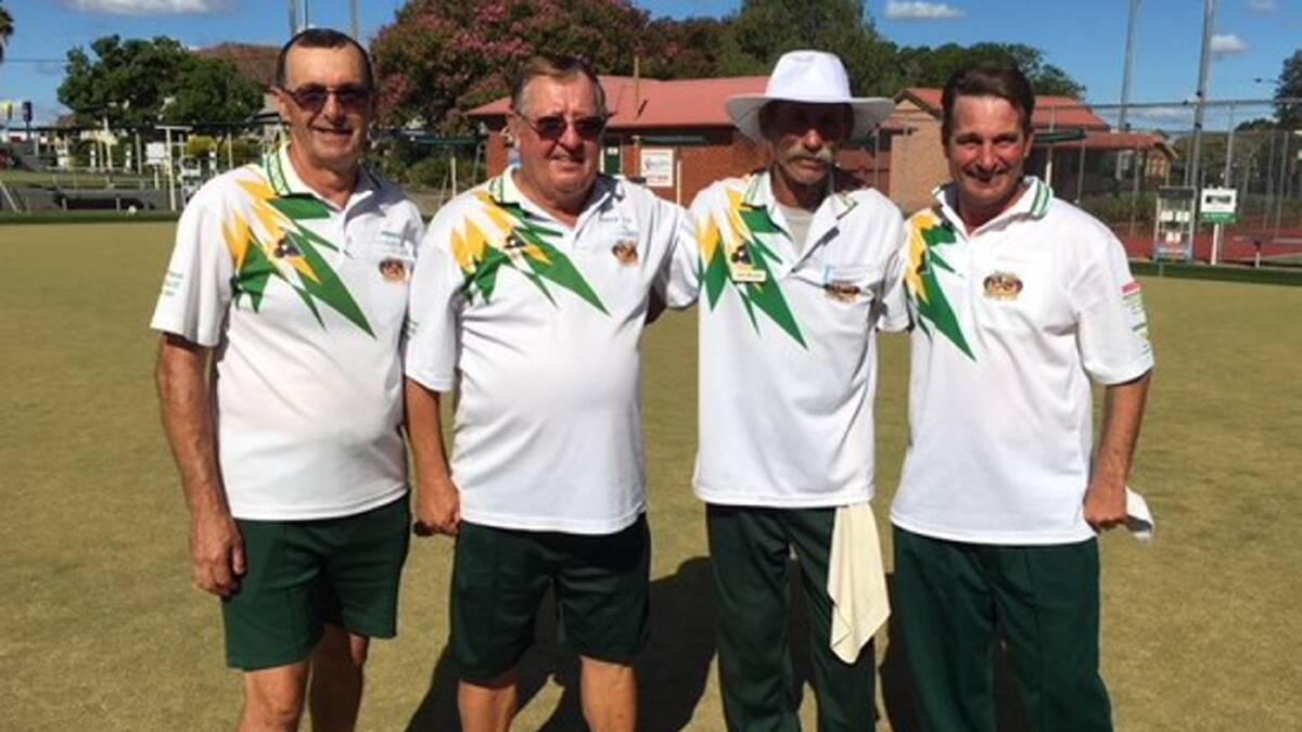 Windsor Bowling Club's Andrew Ratcliffe (lead), Charlie Wattle (third), Stan Richards (Skip) and Nathan Townsend (2nd) qualified for the zone 5 fours finals. Picture: Supplied