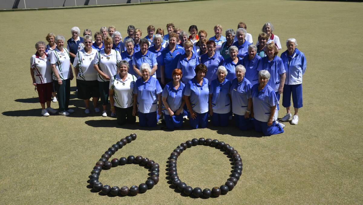 Richmond's bowlers were joined by members from other clubs to mark 60 years of women bowling at Richmond. Picture: Conor Hickey