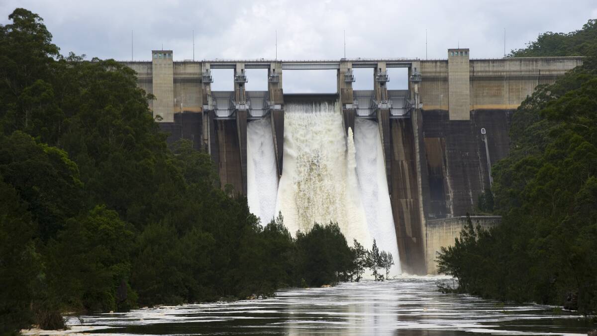 The Warragamba Dam spills over. Picture: Supplied