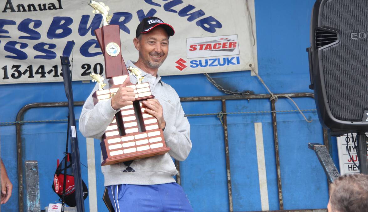 TOP OF THE HEAP: Glenn Mitchell is king of the Hawkesbury River after catching the heaviest fish in the Hawkesbury Fishing Classic. 