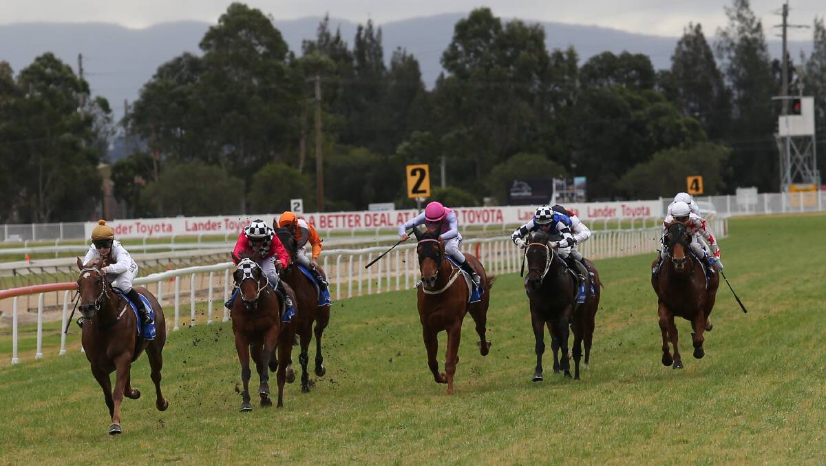 HOME RUN: Racing earlier this month at Hawkesbury. Picture: Geoff Jones