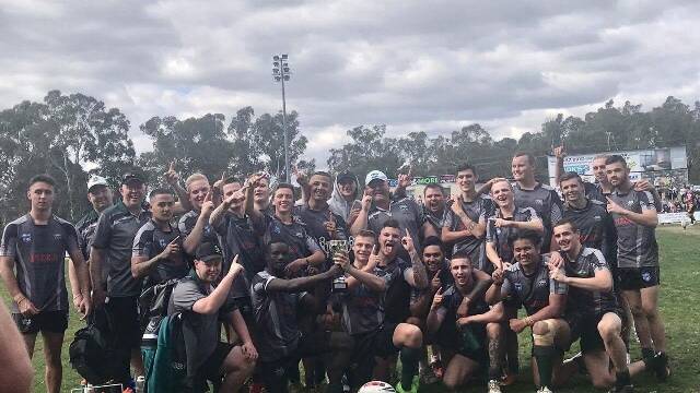 The Londonderry Greys C Grade team at Windsor after defeating the Penrith Waratahs in the grand final. Picture: Supplied