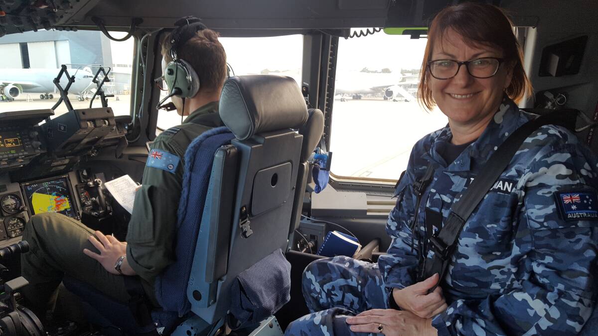 Susan Templeman was given her own uniform during the week she spent at Amberley Air Base working with the RAAF. Picture: Supplied
