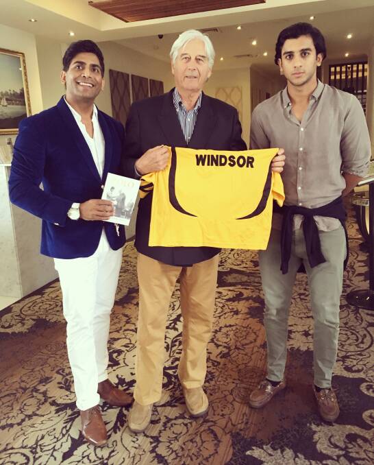 Indranil Halder, John Wayland from Windsor Polo Club and HH Padmanabh Singh, Maharaja of Jaipur. Picture: Supplied