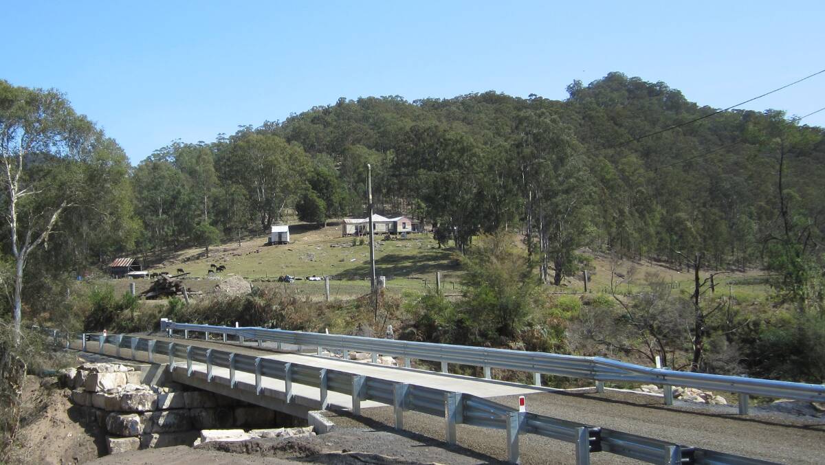 One of Hawkesbury Council's two newly compelted bridges on Upper Macdonald Road. Picture: Supplied