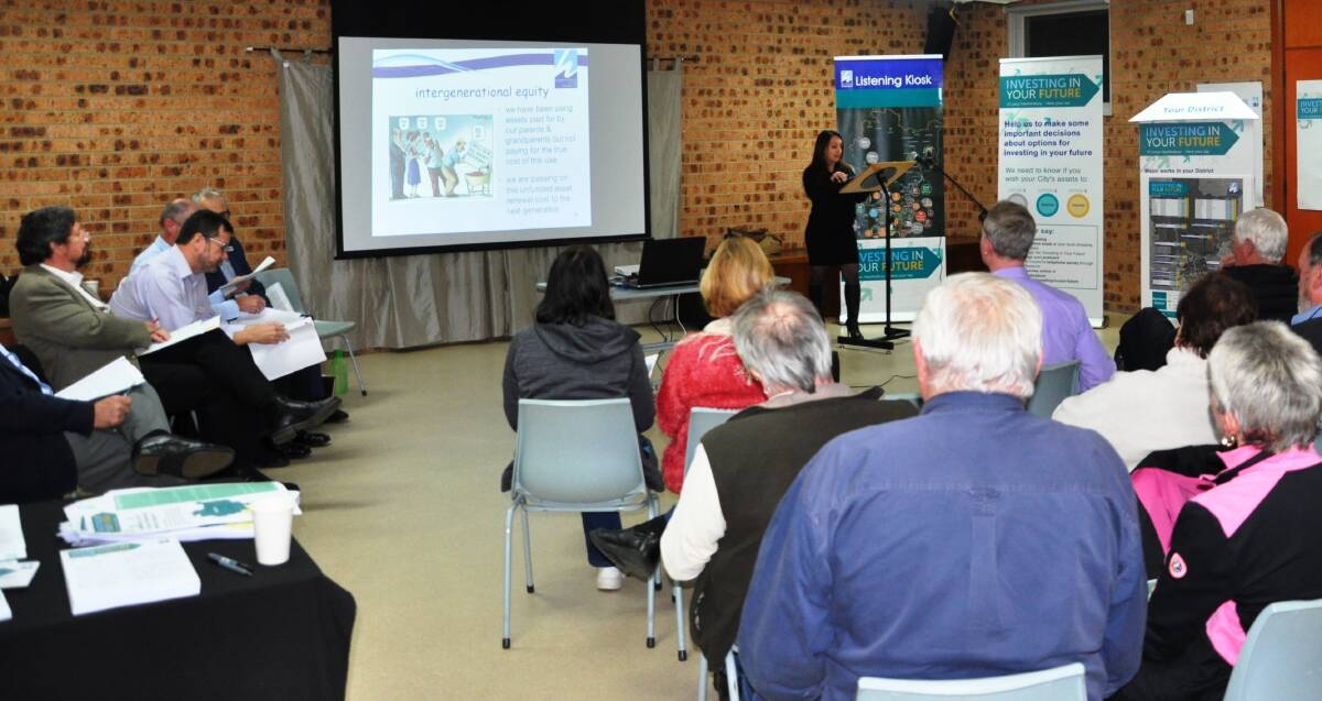 Council staff speak at a recent 'Investigating in your Future' meeting. Picture: Supplied