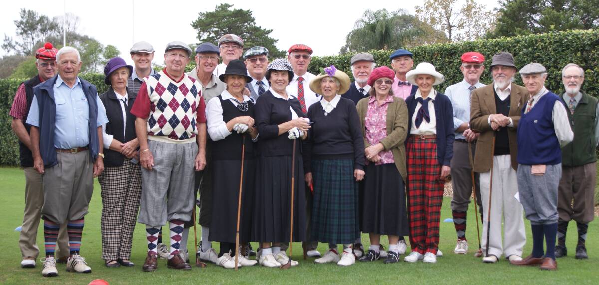 LOOKING BACK: Golfers from the 2015 JJ Paine Trophy event dressed in their period clothing. Picture: Steve Doorey