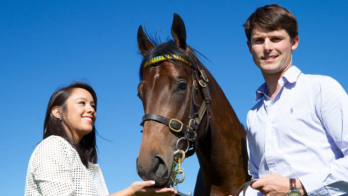 James Cummings with wife Monica. James will be using Hawkesbury as his fast work track in the future. Picture: Wolter Peeters