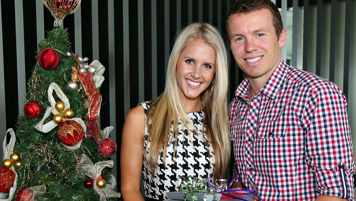 Albury-raised Anna Weatherlake with Australian bowling spearhead Peter Siddle on Christmas day.