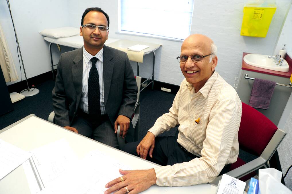 Dr Romil Jain and Dr Ravi at the Macquarie Towns Specialist Rooms now operating in Richmond. Picture: Kylie Pitt. 