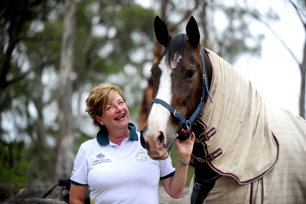  Kaye Hannan and her horse Chubby are in full training as they try to make the Australian team for the Rio de Janeiro Olympics.  Photo: Kylie Pitt
