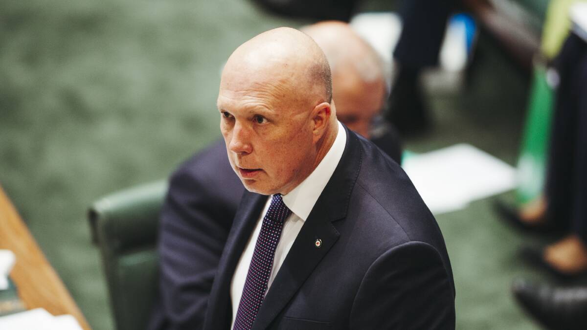 Minister for Defence Peter Dutton. Picture: Dion Georgopoulos