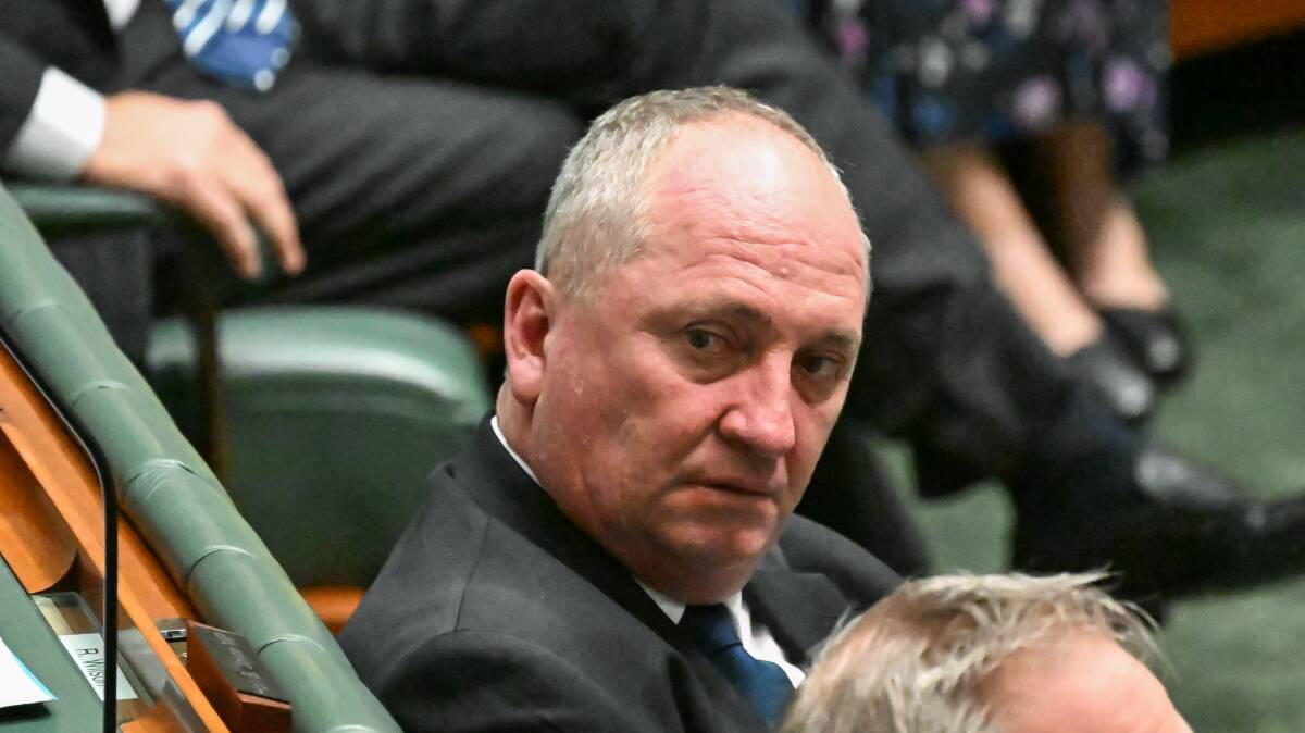 Barnaby Joyce in Parliament House. Picture by Elesa Kurtz