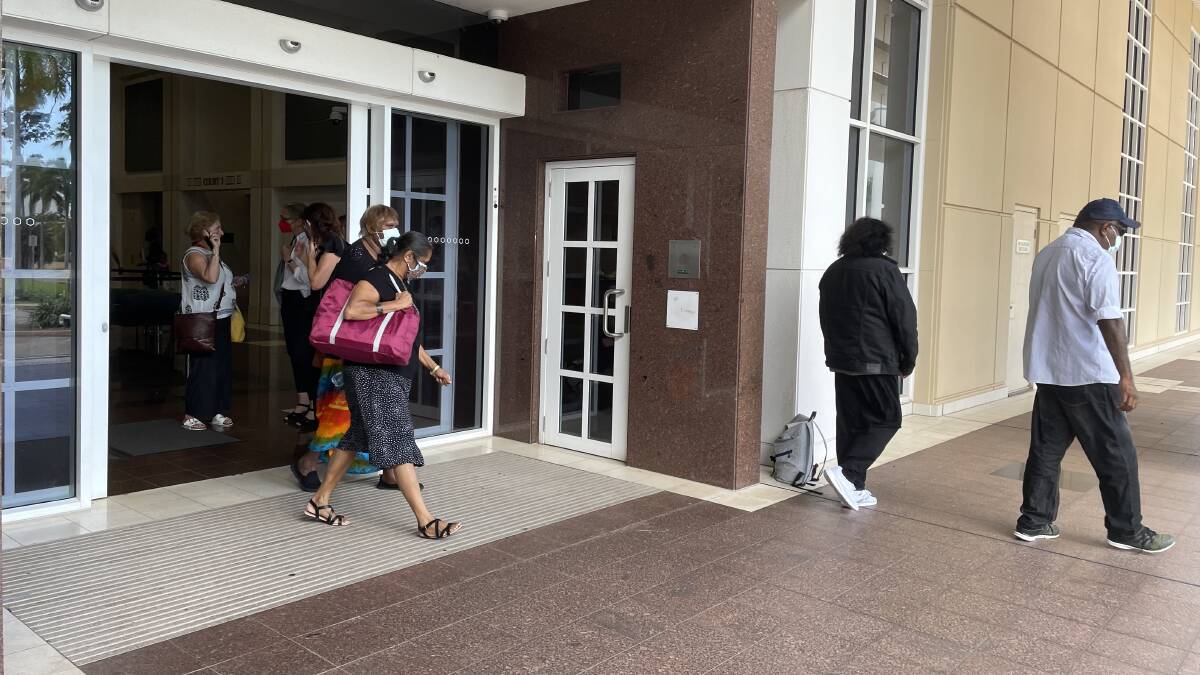 Kumanjayi Walker's family leave the Darwin Supreme Court. 