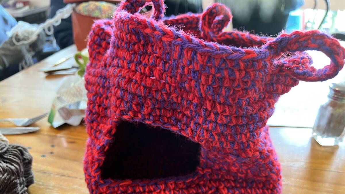 'Possum palaces' are crocheted by Woolly Wildlife Warriors volunteers at Woodford, NSW to create temporary homes for injured wildlife in the Blue Mountains on July 16, 2022. Picture: Saffron Howden
