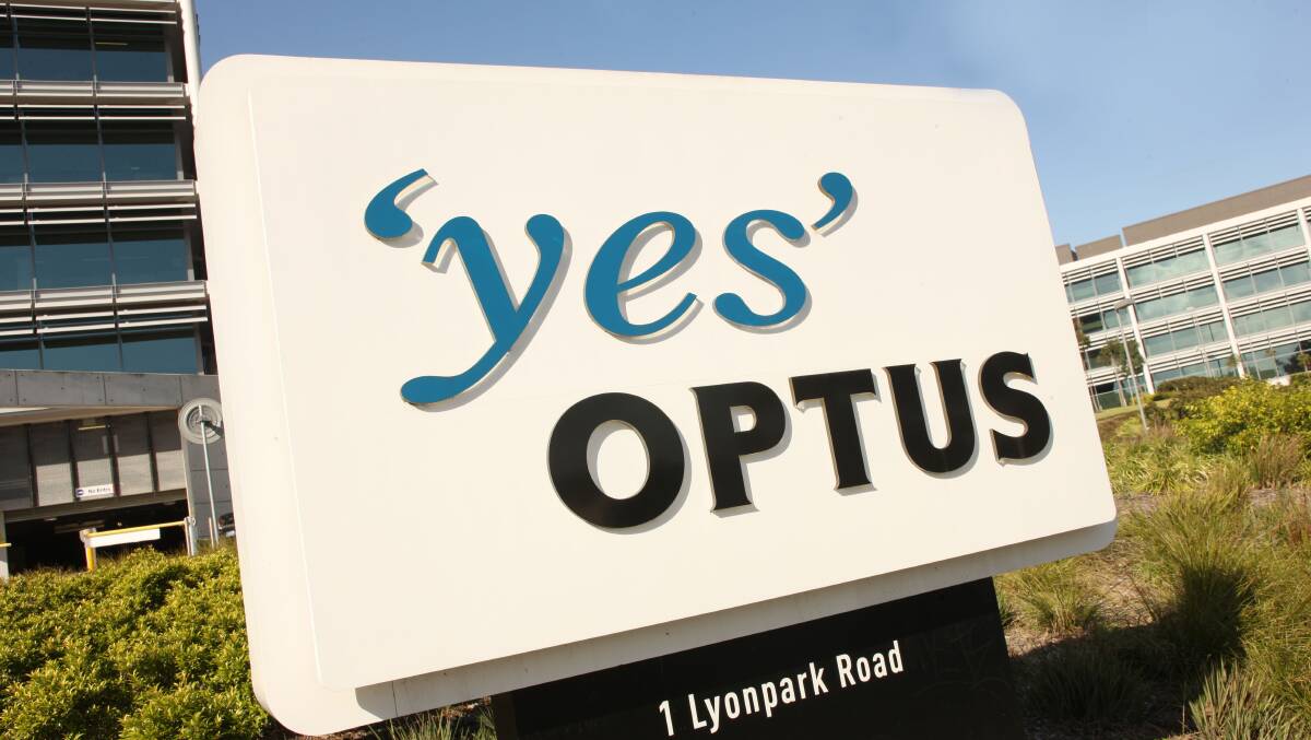 Optus Centre Macquarie Park signage. File picture