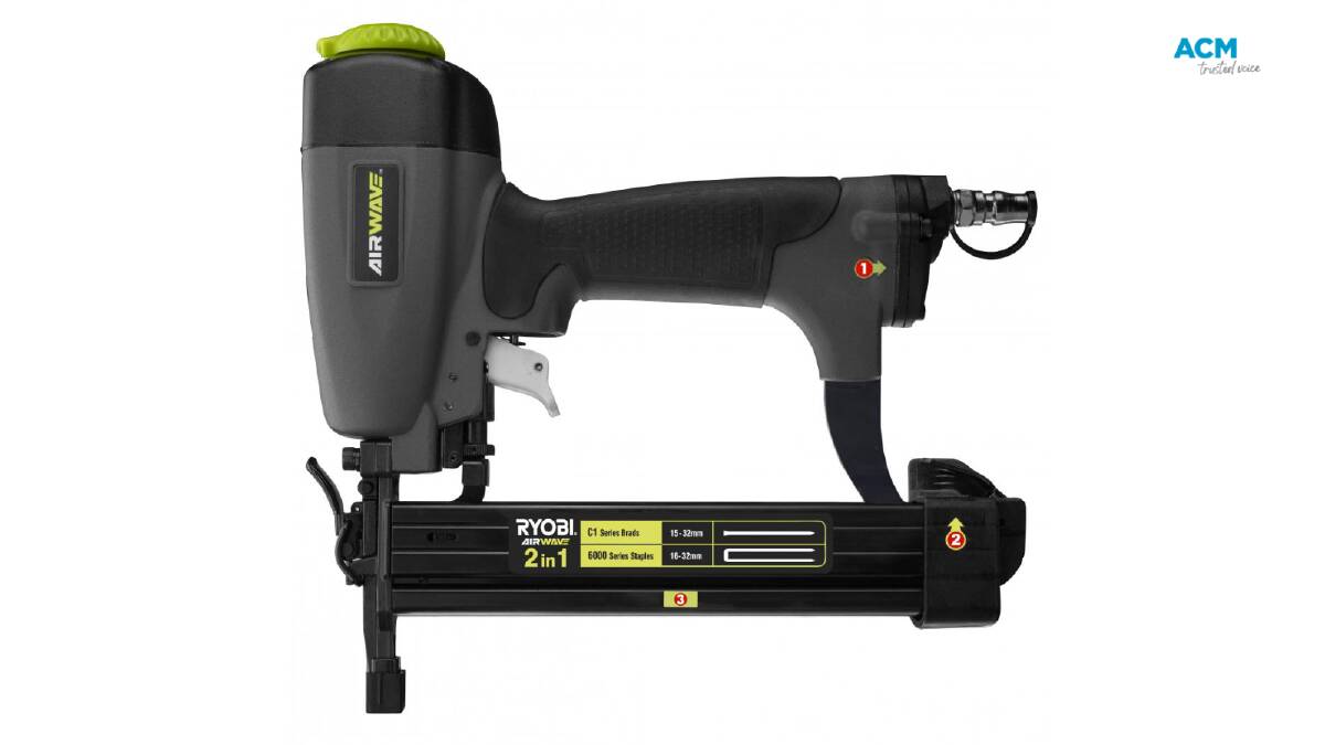Recalled: Ryobi's model RA-NBS1832-S Airwave 2-in-1 Brad nailer and stapler. Picture supplied