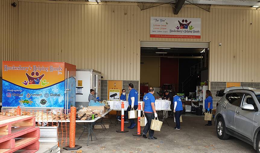 Helping out: Volunteers unload food-bags from MTO Shahmaghsoudi at Hawkesbury Helping Hands on May 25, marking volunteer week and the end of Ramadan. Picture: Supplied.