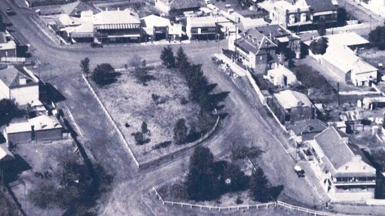 From above: Aerial photograph of Thompson Square, taken in 1929, courtesy of Carol Roberts, Windsor, from the collection of her mother, the late Iris Cammack (Figure 27). Picture: Frederick Halpin Willson.

