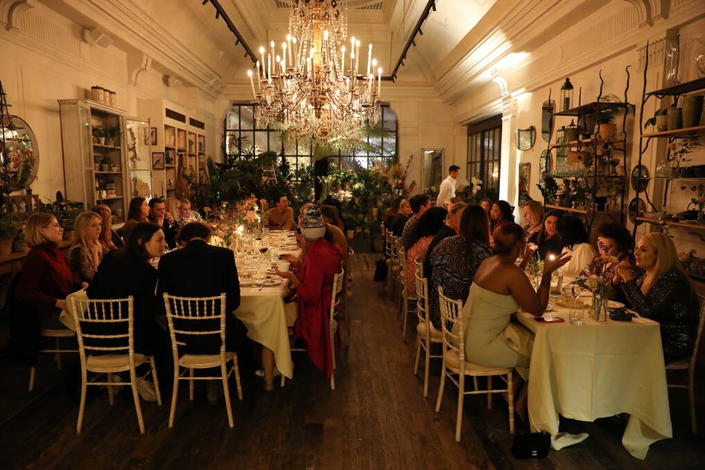 Event management: A formal dinner held for a fashion issue of AFR Magazine. Picture: Darren Gerrish.