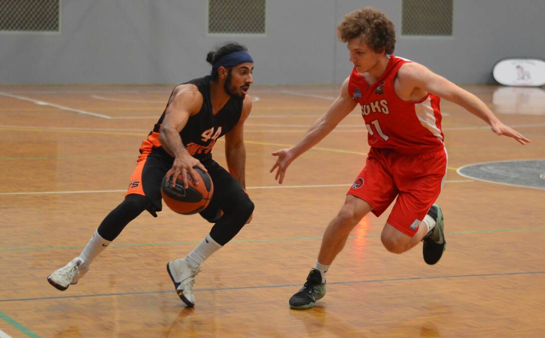 Rookie: Despite being new to representtive basketball, Nav Singh impressed with his ability to control Hawkesbury's offence.