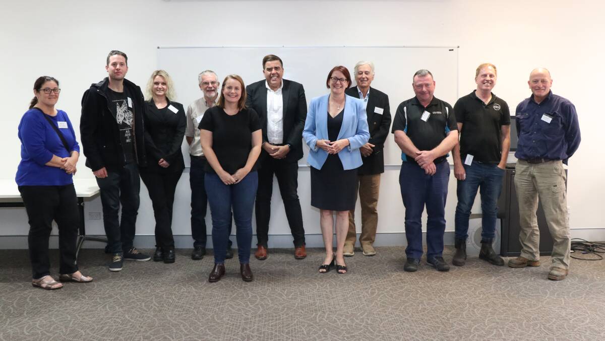 Taskforce: Hawkesbury manufacturers with Macquarie MP Susan Templeman, Senator Nita Green and Oxley MP Milton Dick of the Pandemic Recovery Taskforce in Windsor last month. Picture: Supplied. 