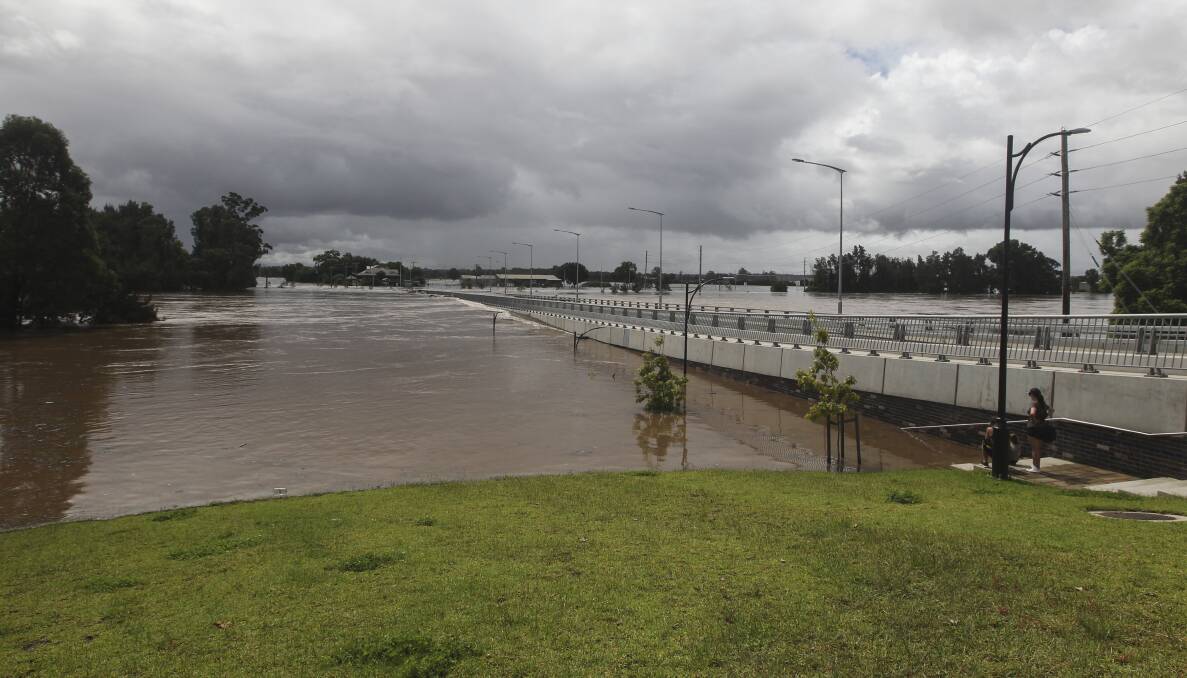 FLOODED: Floodwaters surpassed 11m at Windsor Bridge on Thursday, March 3. Picture: Simon Bennett.