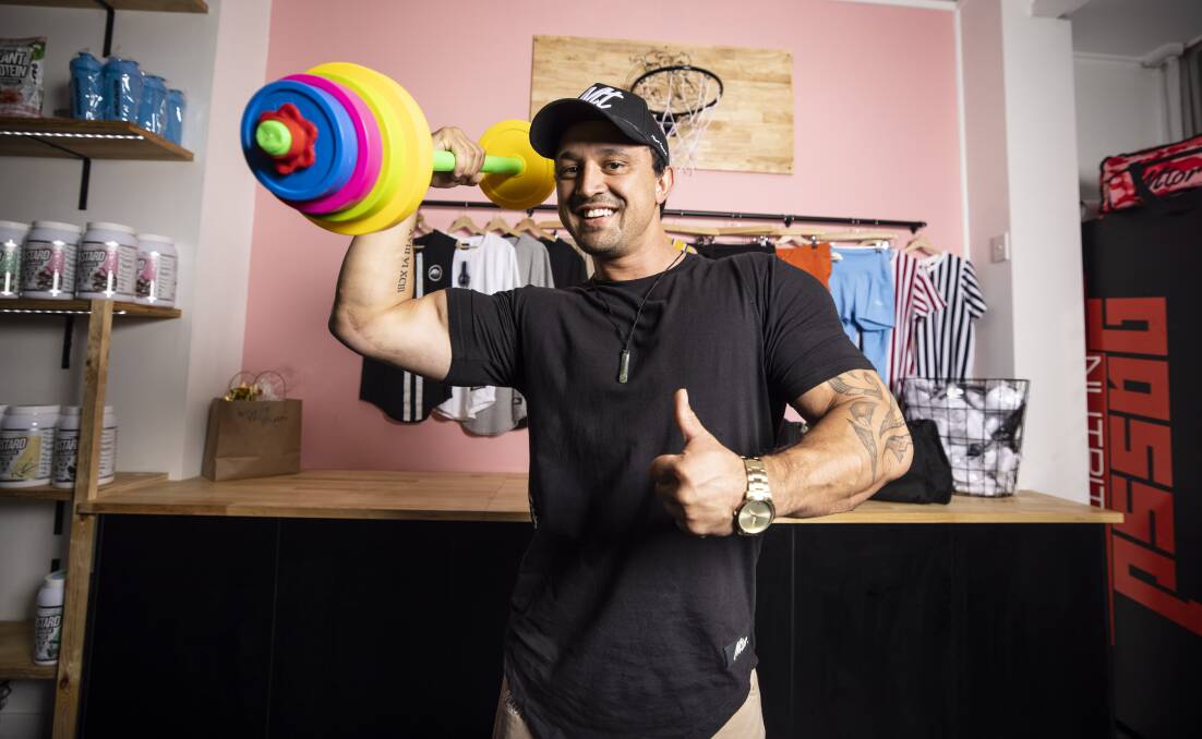 Bags packed: Hawkesbury bodybuilder Wayne Marino is ready to take on all of the competition in the Amazing Race Australia. Picture: Simon Bennett.