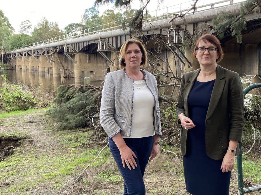 FUNDING: Macquarie MP Susan Templeman with Shadow Minister for Infrastructure, Transport and Regional Development Catherine King at North Richmond. Picture: Supplied.