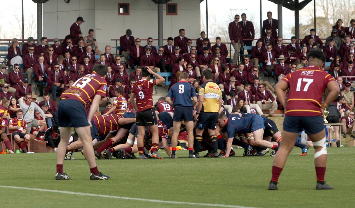 Rivalry: HAC and Duntroon RMC rugby clubs battled it out in a down-to-the-wire match. Picture: Finn Coleman