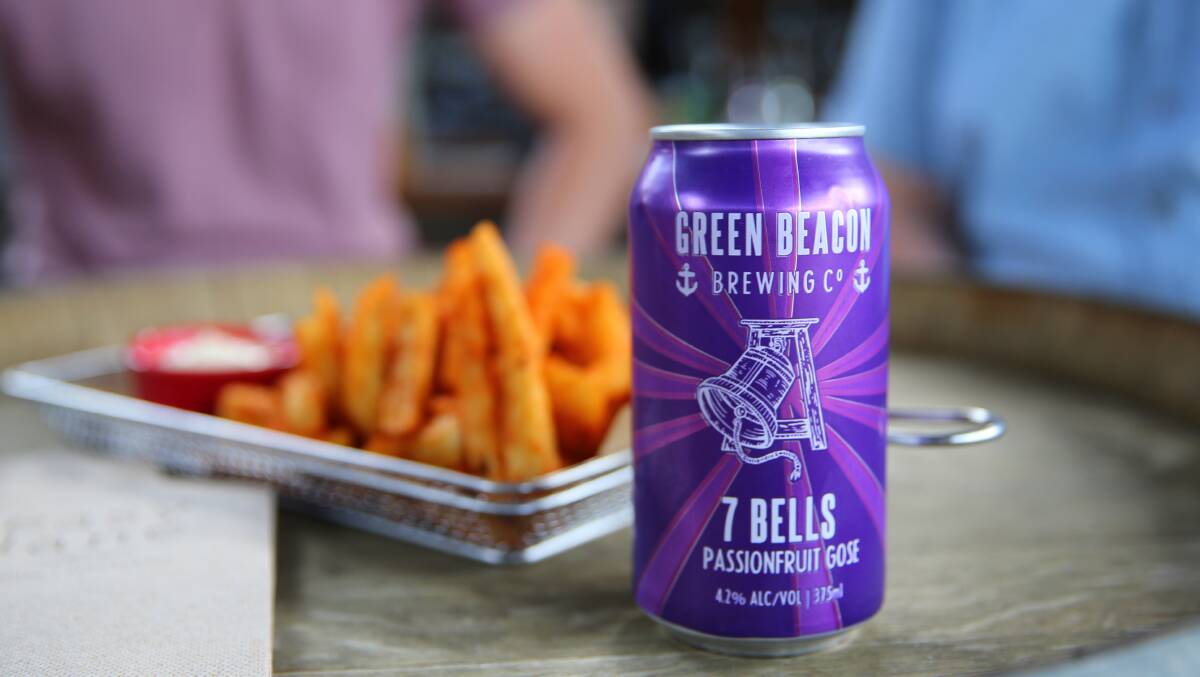 Sweet and salty: Green Beacon Brewing Co. 7 Bells Passionfruit Gose was an interesting mix of sweet and salty flavours. Picture: Geoff Jones