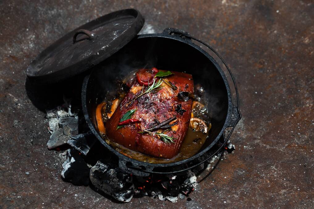 Cosy cooking: Borrowdale's marmalade and anise 'firepit' pork belly recipe.