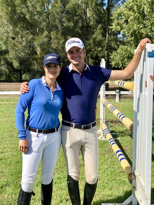 Champions: Australian Senior Jumping Title winners at Clarendon on Sunday Amber Fuller from Glossodia and Tom McDermott from Mulgoa. Picture: Jenny Sheppard
