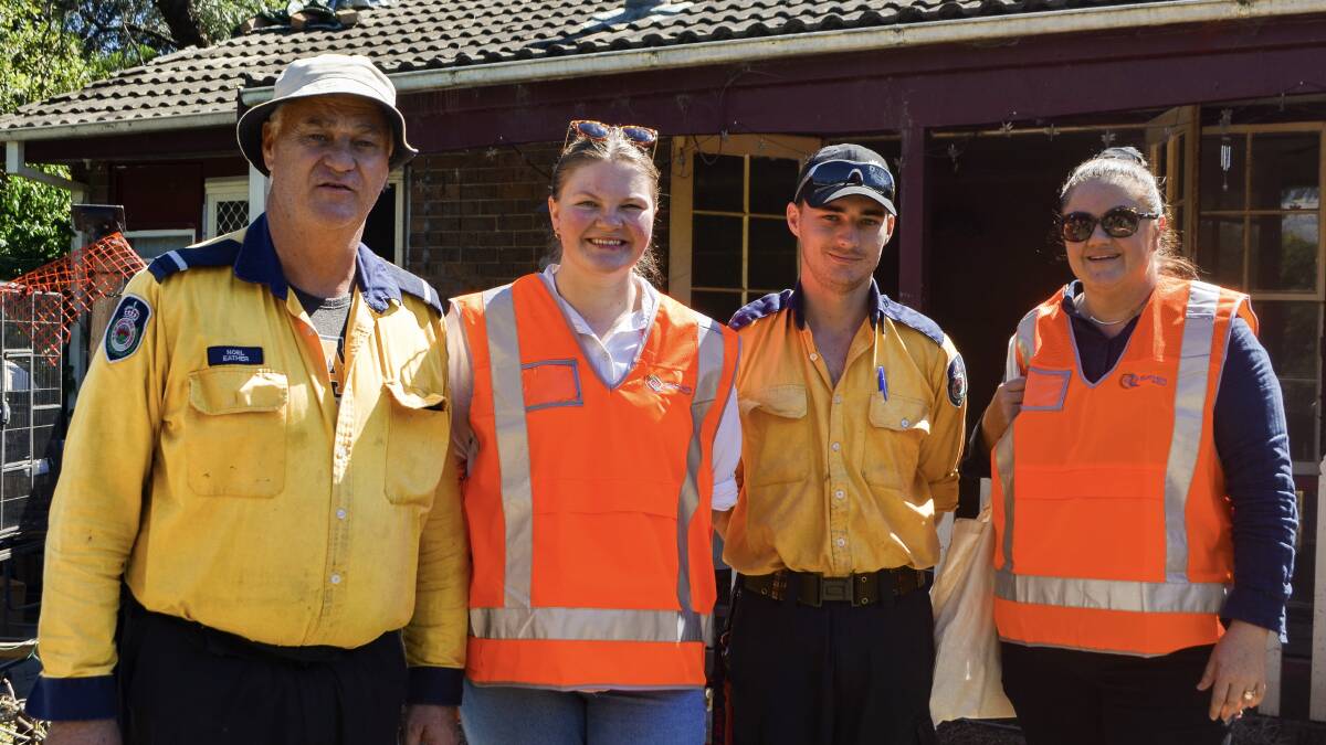 Family: Noel, Divinia, Luke, Sally-ann Eather all helped during the clean-up. Picture: Supplied.