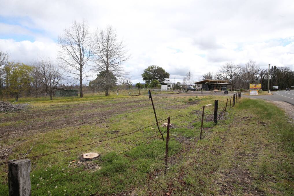 Reclassification: The car park and orchard that are at the properties of 1905 and 1913 Bells Lines of Road, Kurrajong Heights. Picture: Geoff Jones.
