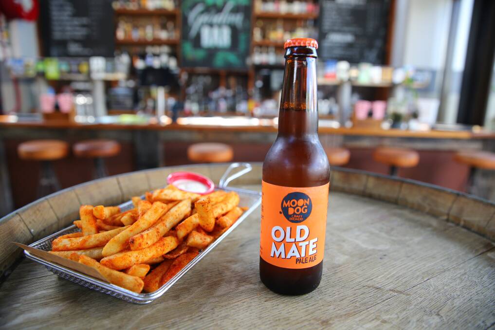 Solid entry: Old Mate Pale Ale was an enjoyable and simple drink by the usually experimental Moon Dog Craft Brewery. Picture: Geoff Jones