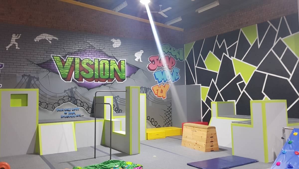 New course: Vision GymSports have unveiled their brand new parkour (ninja) course. Picture: Supplied