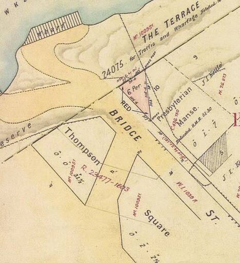 Plan: Detail of survey of Thompson Square by Charles Scrivener, December 1894 (LPI, Crown Plan R.2026.1603) (Figure 26).