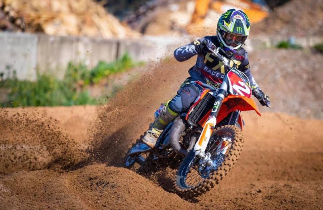 At the top: Local 14-year-old, Taylor Thompson, is currently ranked second in Australia for the 85cc and 125cc female classes. Picture: Supplied. 