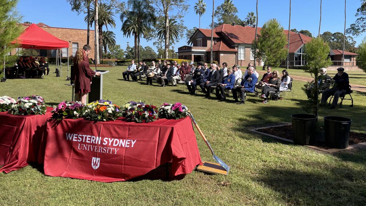 The morning service at Hawkesbury Agricultural College. Picture: Finn Coleman.