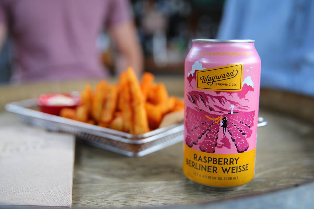 Sourpuss: Wayward Brewing Co. Raspberry Berliner Weisse was quite sour but had a nice sweet and fresh flavour. Picture: Geoff Jones