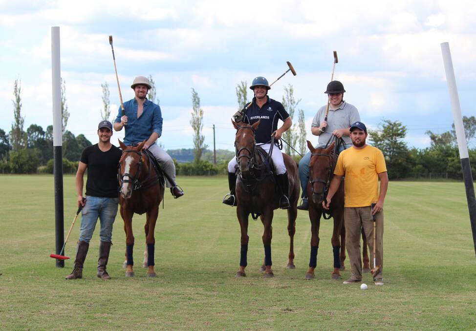 Riverland polo: Vini Rivard, Daniel Wood, Luke O'Leary, Finn Coleman and Gonzalo Bonilla. Picture: Krystyna Pollard