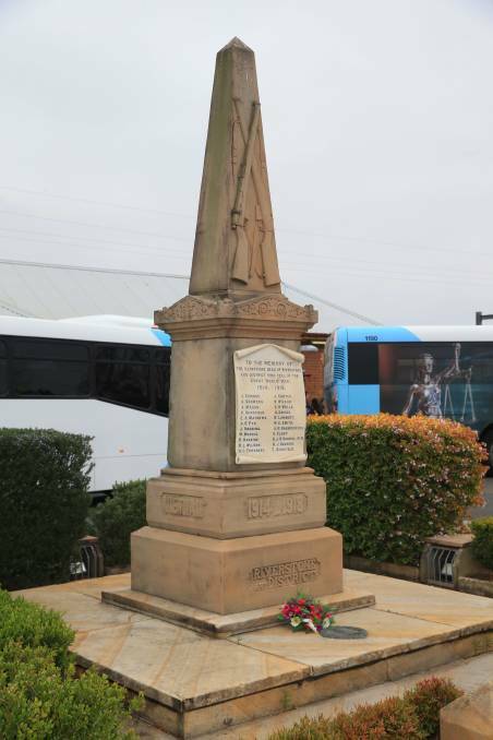 Riverstone's historic cenotaph near the railway station. Picture: Geoff Jones.